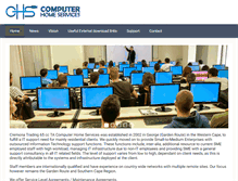 Tablet Screenshot of computerhomeservices.co.za
